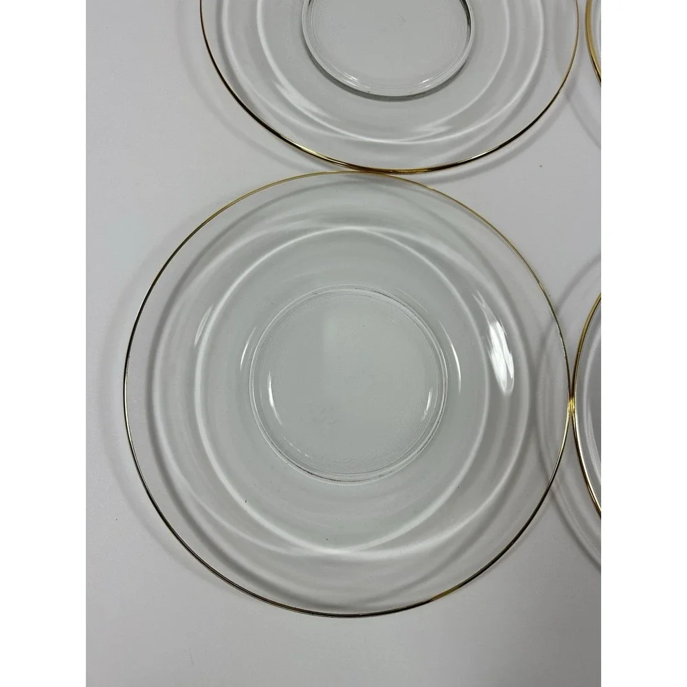 Clear Glass Salad/Luncheon Plates ~8